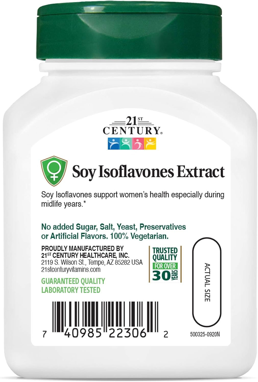 21st Century Soy Isoflavones Veg Capsules, 60Count