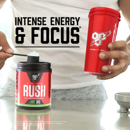 BSN Endorush Pre Workout Powder, Energy Supplement for Men and Women, 300mg of Caffeine, with Beta-Alanine and Creatine, Sour Candy, 30 Servings , 14.3 Ounce