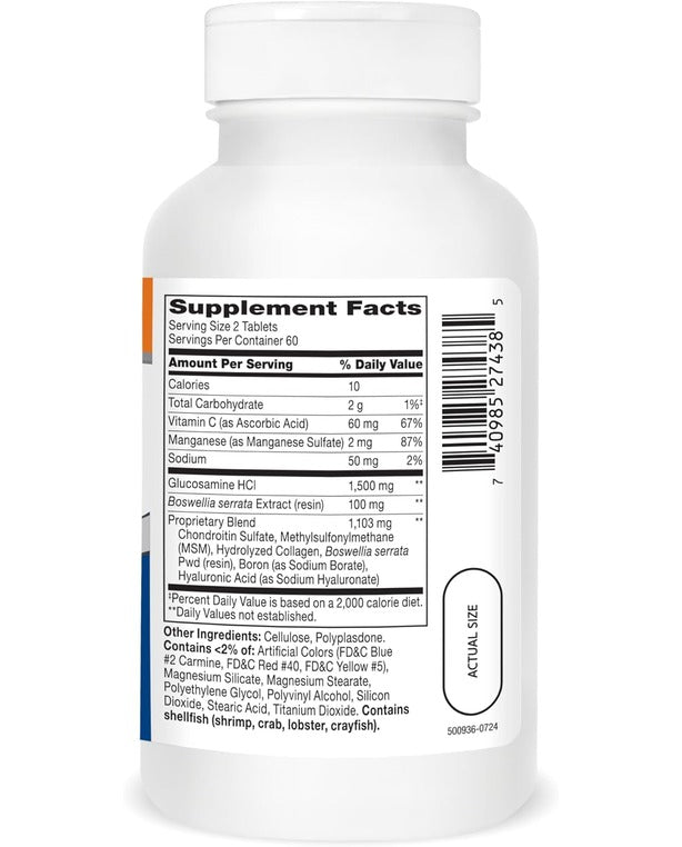 21st Century Glucosamine Chondroitin Complex Plus MSM Advanced Triple Strength Tablets, 120 Count