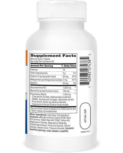 21st Century Glucosamine Chondroitin Complex Plus MSM Advanced Triple Strength Tablets, 120 Count