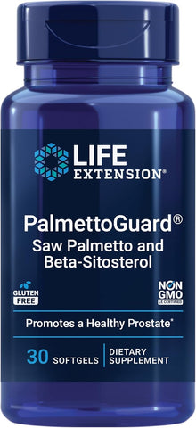 Life Extension PalmettoGuard Saw Palmetto & Beta-Sitosterol – Supports Healthy Prostate Function & Hormone Metabolism Health – Supplements for Men - Gluten-Free, Non-GMO – 30 softgels Life Extension