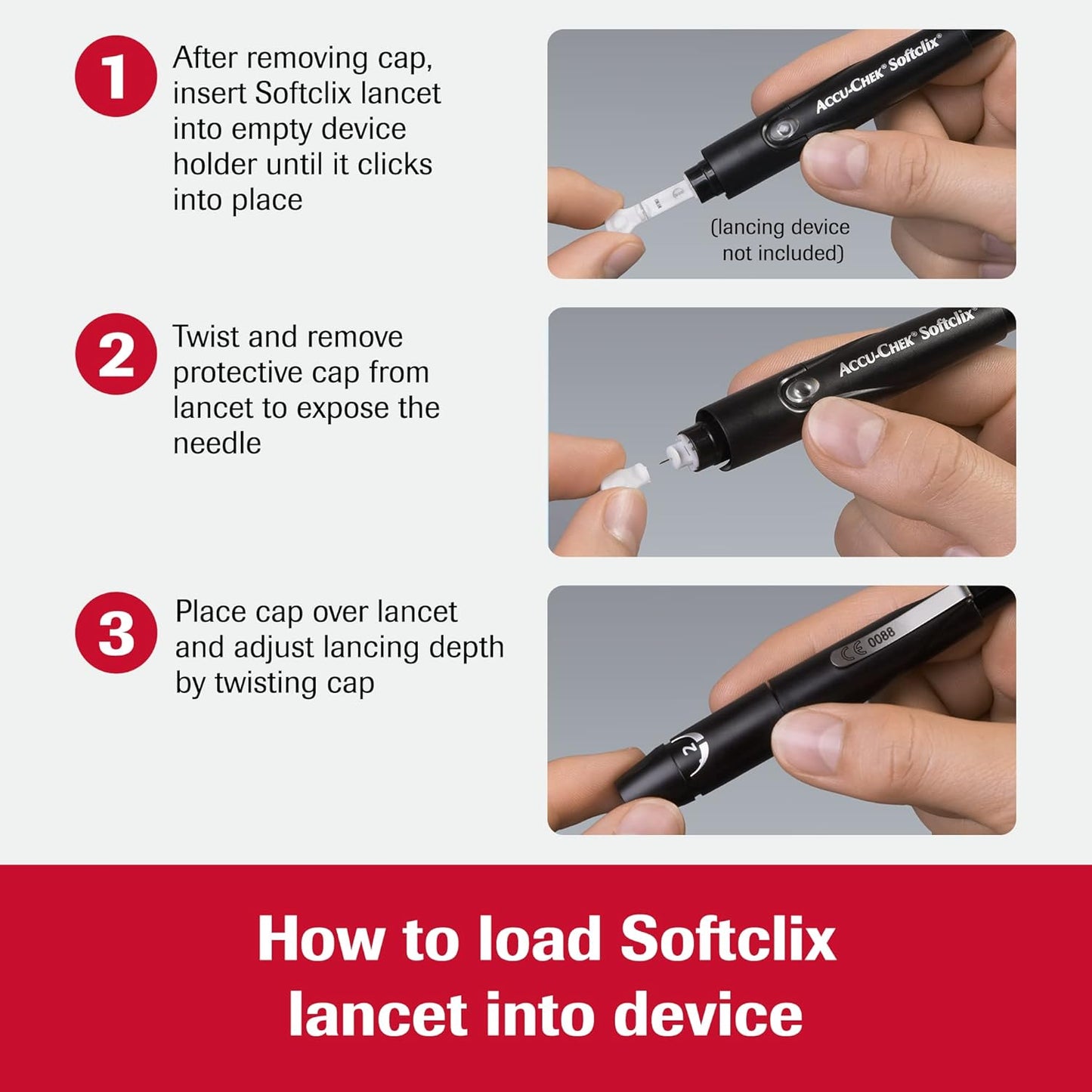Accu-Chek Softclix Diabetes Lancing Device and 110 Softclix Lancets for Diabetic Blood Glucose Testing (Packaging May Vary)
