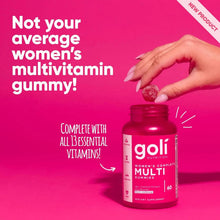 Goli® Women’s Multivitamin Gummies - 60 Count - All 13 Essential Vitamins, and Key Minerals - Kosher, Gluten-Free, Vegan, and Non-GMO GOLI