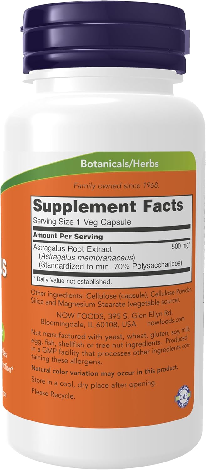 NOW Foods, Astragalus Extract, 500 mg, 90 Veg Capsules