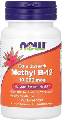 NOW Foods Supplements, Methyl B-12 10,000 mcg 60 Lozenges now