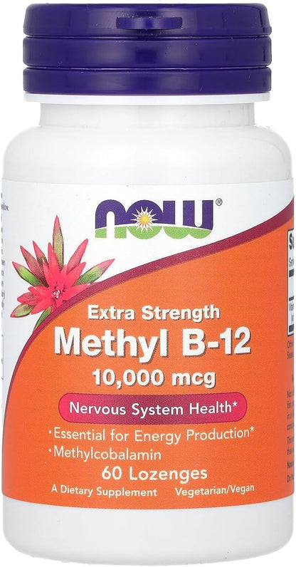 NOW Foods Supplements, Methyl B-12 10,000 mcg 60 Lozenges
