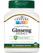 21st Century Ginseng Extract Veg Capsules, 60Count