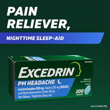 Excedrin PM Pain Reliever and Nighttime Sleep-Aid Caplets for Headache Relief – 24 Count Excedrin