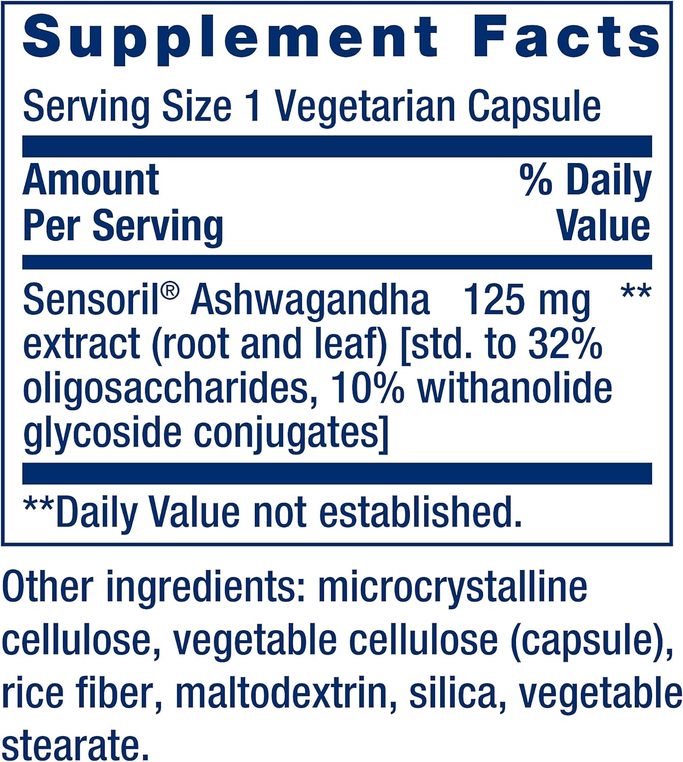Life Extension, Optimized Ashwagandha, 125 mg,  60 Vegetarian Capsules