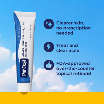 PanOxyl Adapalene 0.1% Leave-On Gel, 30 Day  Supply, 0.5 oz Panoxyl