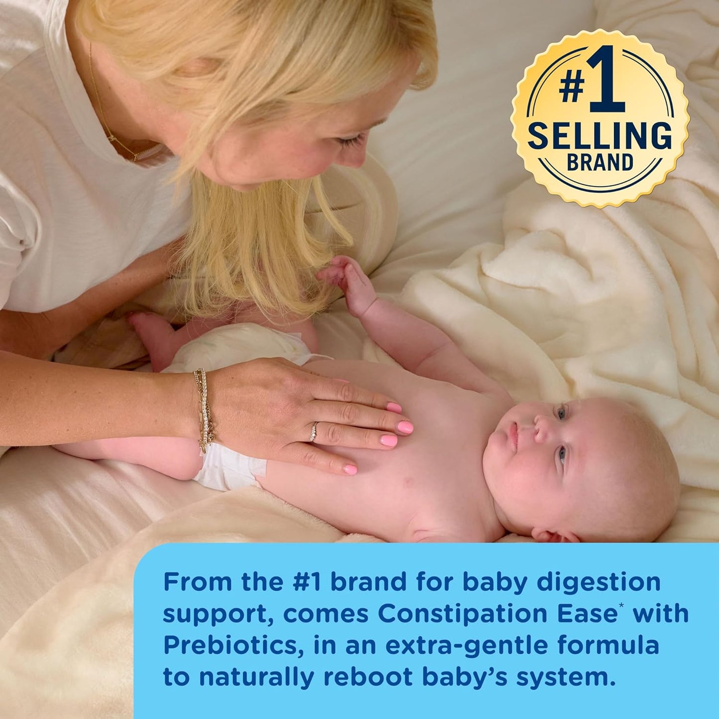 Mommy's Bliss Constipation Ease + Prebiotics, Relieves Occasional Constipation, Gentle & Safe, No Harsh Laxatives, 4 Fl Oz Bottle (Pack of 1)