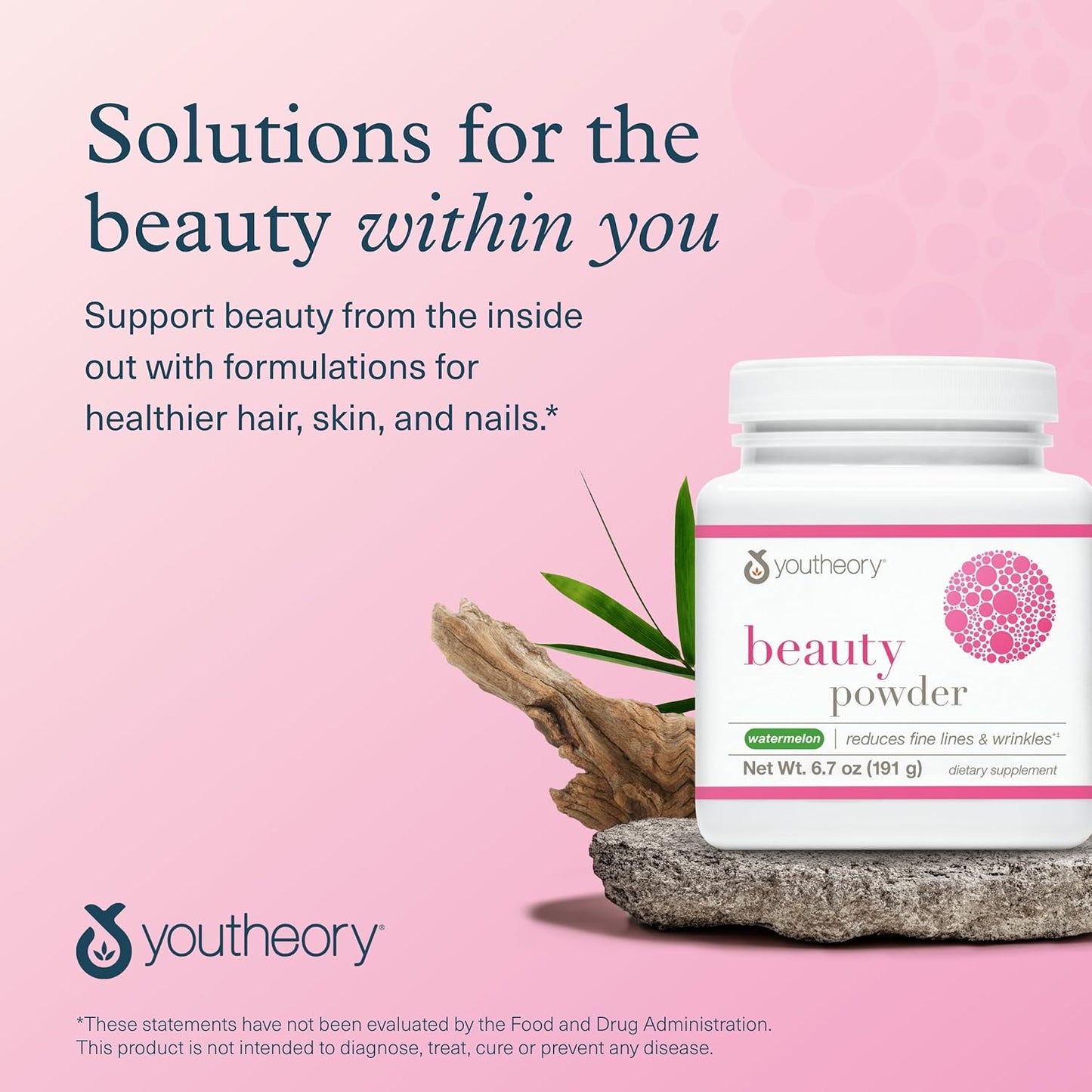 Youtheory Beauty Powder Watermelon Flavor, 21 Servings