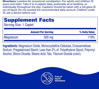 Philips' Laxative Magnesium Caplets, 100 count, Stimulant & Cramp Free Constipation Relief