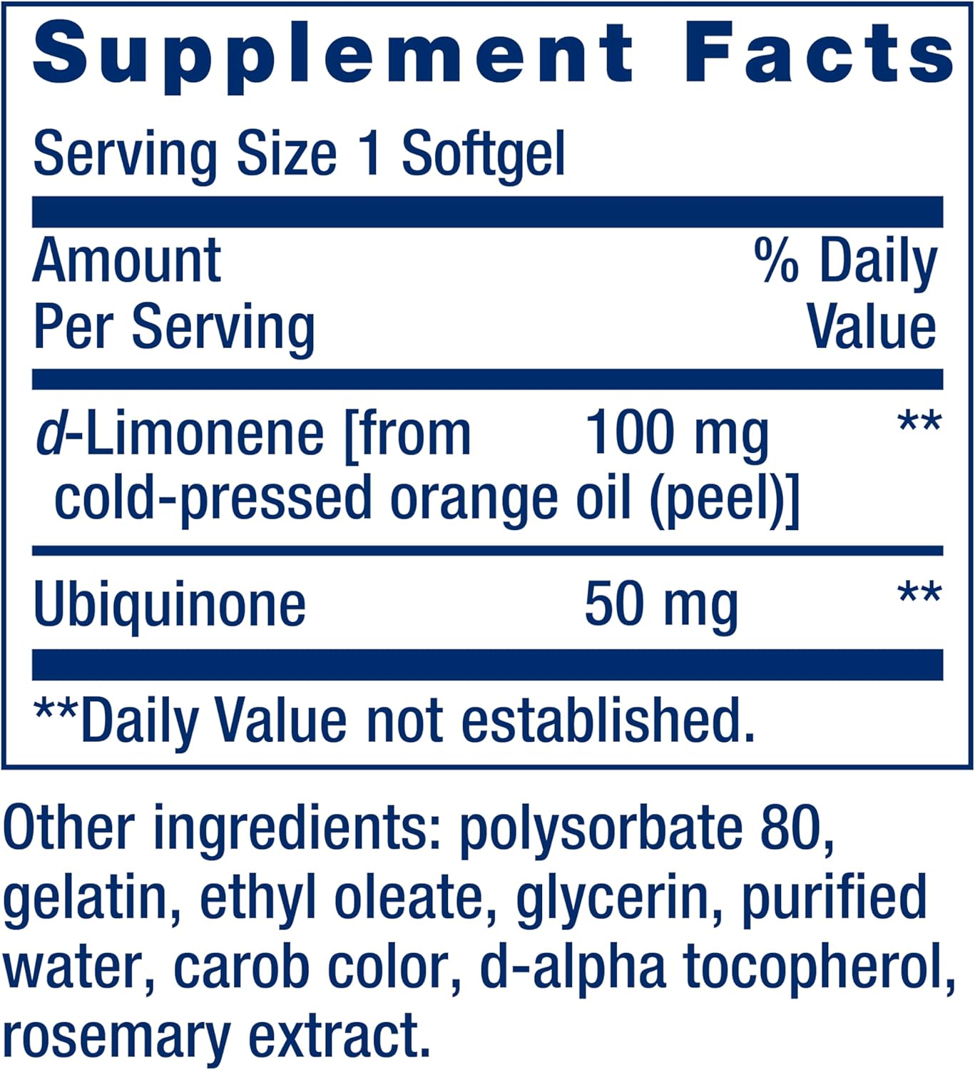 Life Extension Super-Absorbable CoQ10 (Ubiquinone) with d-Limonene, Heart Health Supplement, relieves General Fatigue, oxidative Stress Defense, 50 mg, Non-GMO, Gluten-Free, 60 softgels