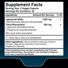 Wellness Labsrx NAD+ Supplement 1500mg with Resveratrol, 90 caps Wellness Labsrx