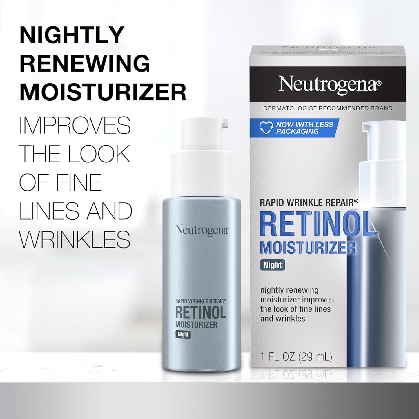 Neutrogena Rapid Wrinkle Repair Retinol Night Face Moisturizer 1fl oz