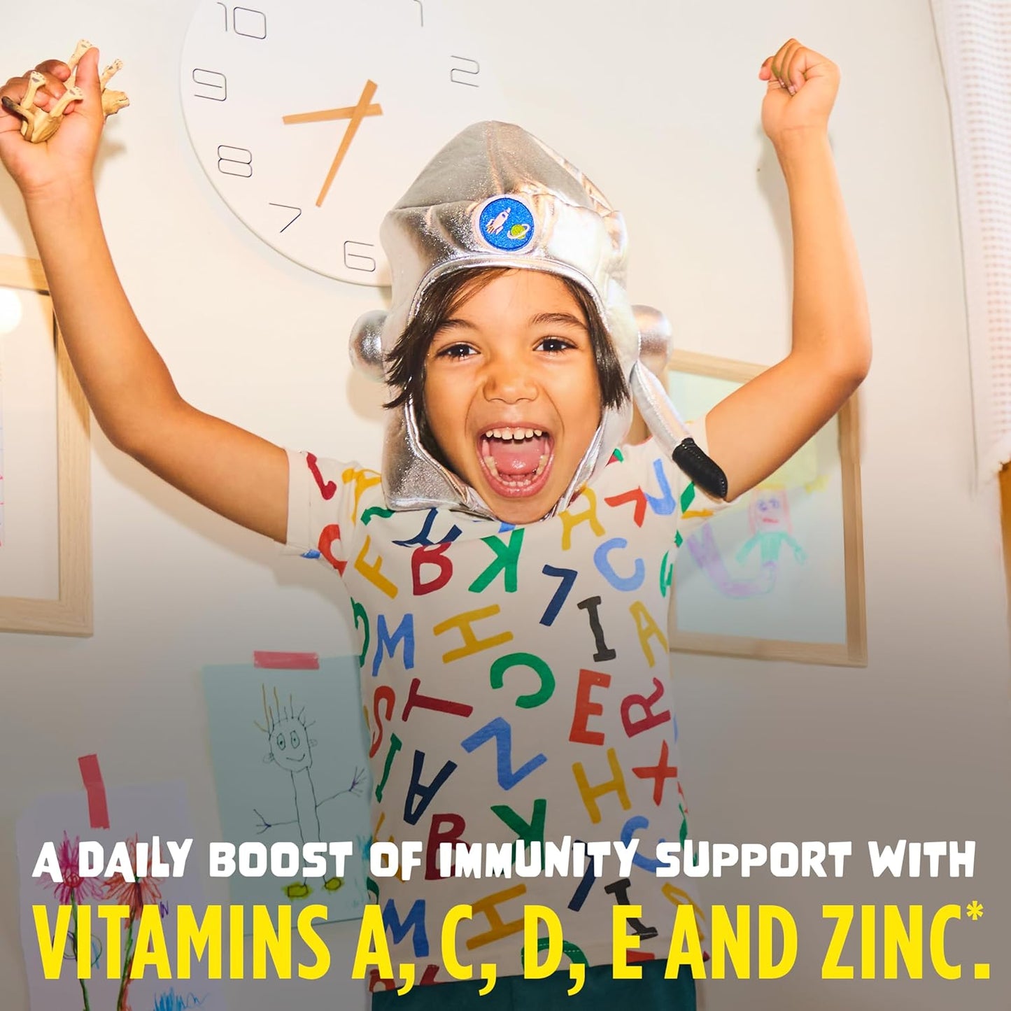 Flintstones gummies Kids Vitamins with Immunity Support*, Kids and Toddler Multivitamin with Vitamin C, Vitamin D, B12, Zinc & more, Orange 150ct