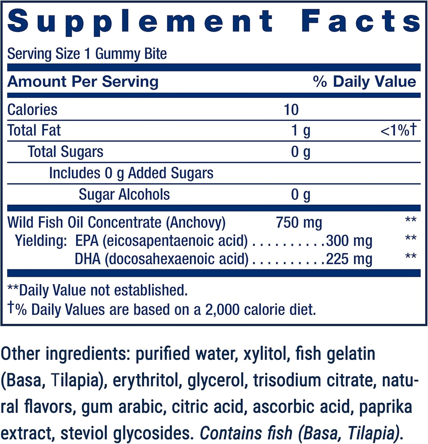 Life Extension Omega-3 Fish Oil Gummy Bites, EPA DHA Fatty acids, High-dose EPA DHA Support in a Delicious chewable Form, Non-GMO, Gluten Free, 36 Gummy Bites