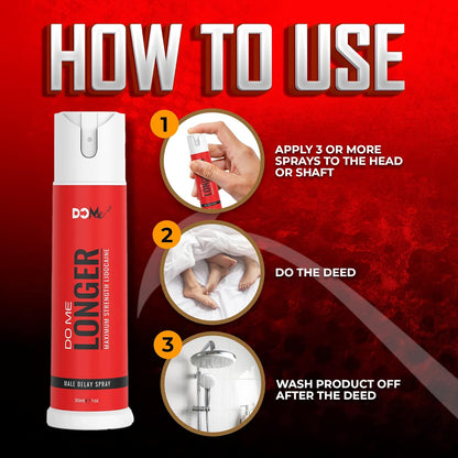 Delay Spray for Him - Premium Lidocaine Numbing Spray Product for Men to Last Longer in Bed - Advanced Climax Control Desensitizing Spray Product for Men - 1oz (30mL)