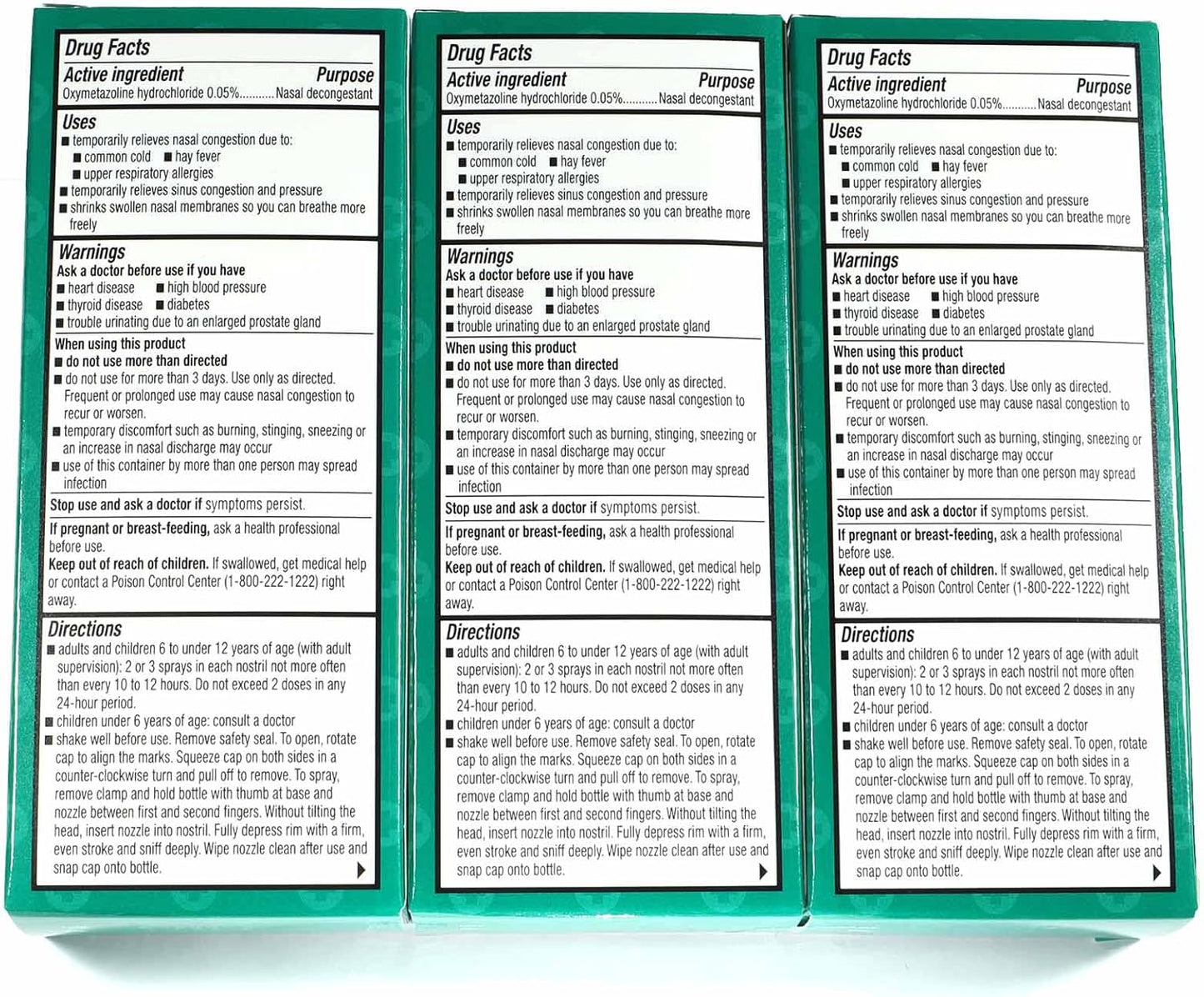 Nasal Relief Spray, Pump Mist, Anti-drip, Severe Congestion, (Oxymetazoline HCI) 12 Hours