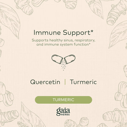 Gaia Herbs Quercetin Synergy - Supports Immunity - with Lemon Fruit Extract - 50 Vegan Capsules (50-Day Supply)