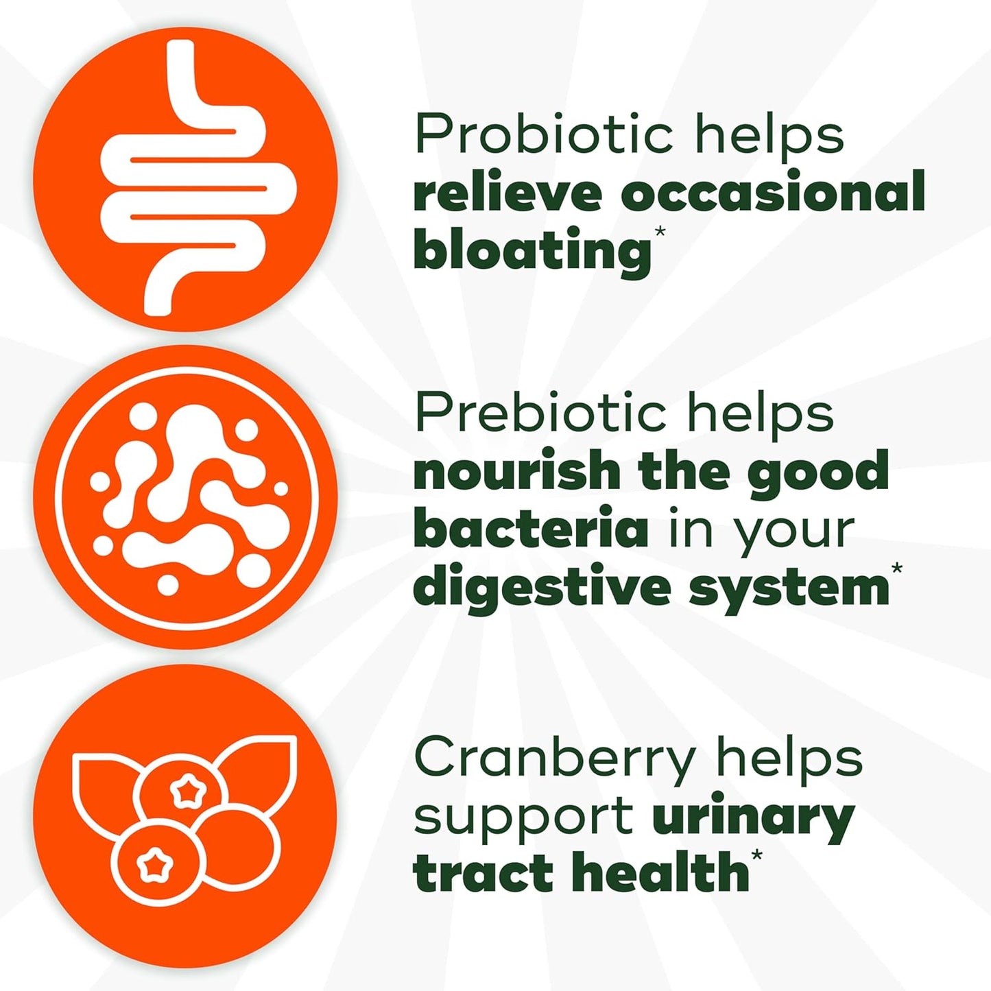 ALIGN Health, Prebiotic + Probiotic, with Cranberry for Feminine Health, Help Nourish & Add Good Bacteria for Digestive Health, 50 Gummies