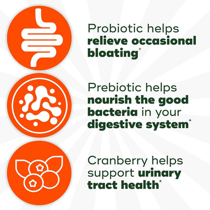 ALIGN Health, Prebiotic + Probiotic, with Cranberry for Feminine Health, Help Nourish & Add Good Bacteria for Digestive Health, 50 Gummies