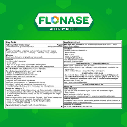 Flonase Children's Allergy Medicine for 24 Hour Relief Metered Nasal Spray, 72 Sprays