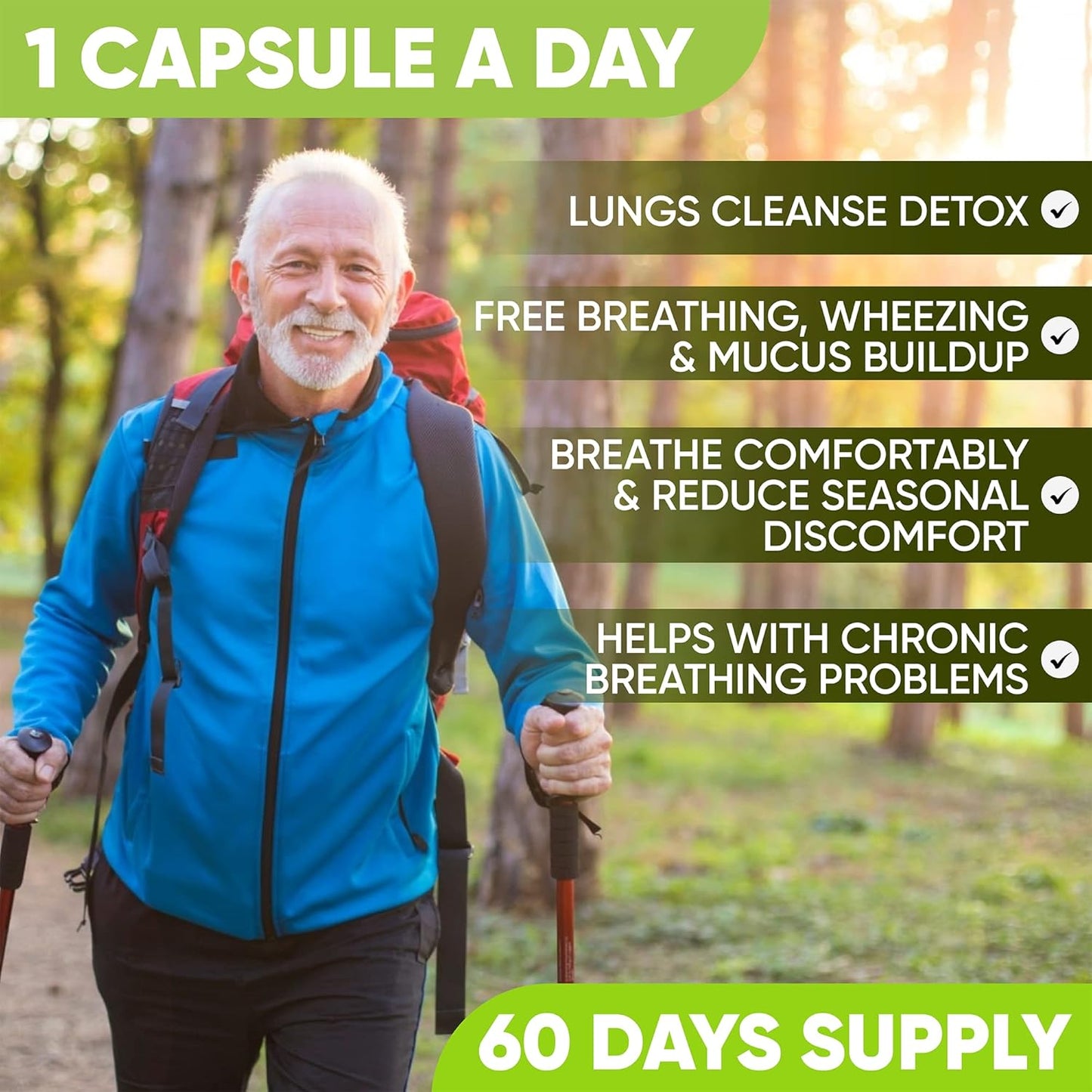 Lung Health & Immune Support Supplement - Lung Cleanse and Detox With Immunity Vitamins For Better Lungs, Immune Defense, Clear Lungs