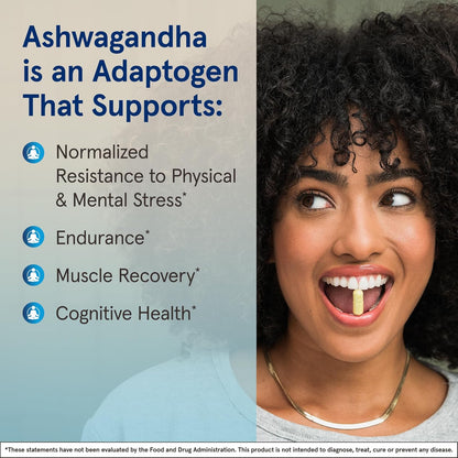 Jarrow Formulas Ashwagandha Capsules, 300 mg Supplement Supports Normalized Resistance to Mental and Physical Stress, 120 Veggie Capsules, 60 Day Supply
