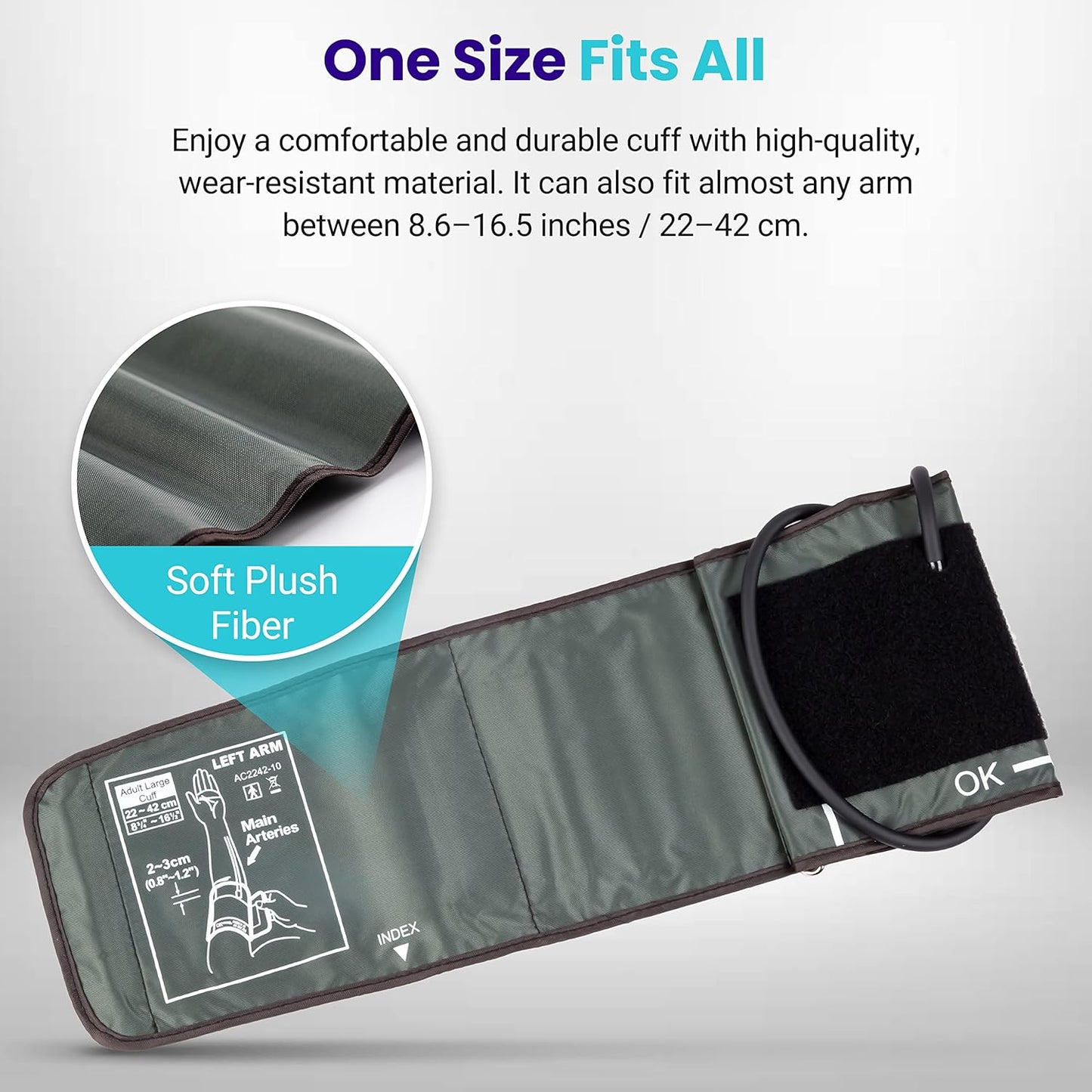 Etekcity Blood Pressure Monitors for Home Use, Machine by Etekcity, FSA HSA Approved Products, Adjustable Cuff Large Upper Arm Friendly, Smart Unlimited Memories in App, Dual Power Sources