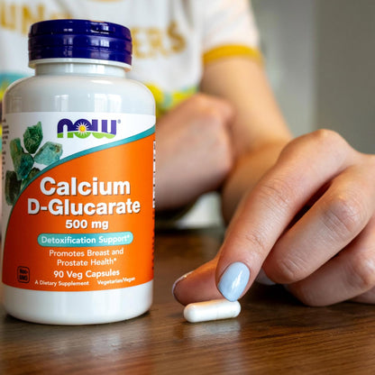 NOW Foods Supplements, Calcium D-Glucarate 500 mg, 90 Veg Capsules
