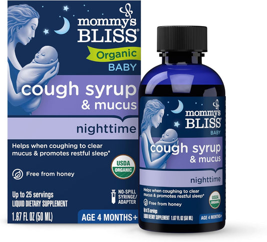 Mommy's Bliss Organic Baby Cough Syrup & Mucus Night Time, 1.67 fl oz