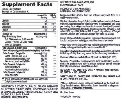 Member's Mark Omega 3-6-9 Dietary Supplement (325 ct.)
