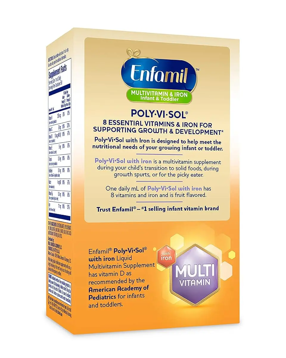 Polyplus Supplement Enfamil Poly-Vi-Sol Multivitamin Supplement Drops with Iron 50 mL ...