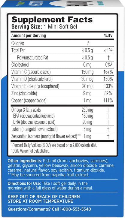 Ocuvite Eye Vitamin & Mineral Supplement - 90 Softgels
