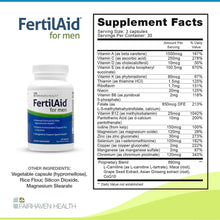 Fairhaven: FertilAid for Men - Male Fertility Supplement - Male Count and Motility Support - Targeted Fertility Ingredients and Men's Vitamin Blend, 90 Capsules, 1 Month Supply Fairhaven Health