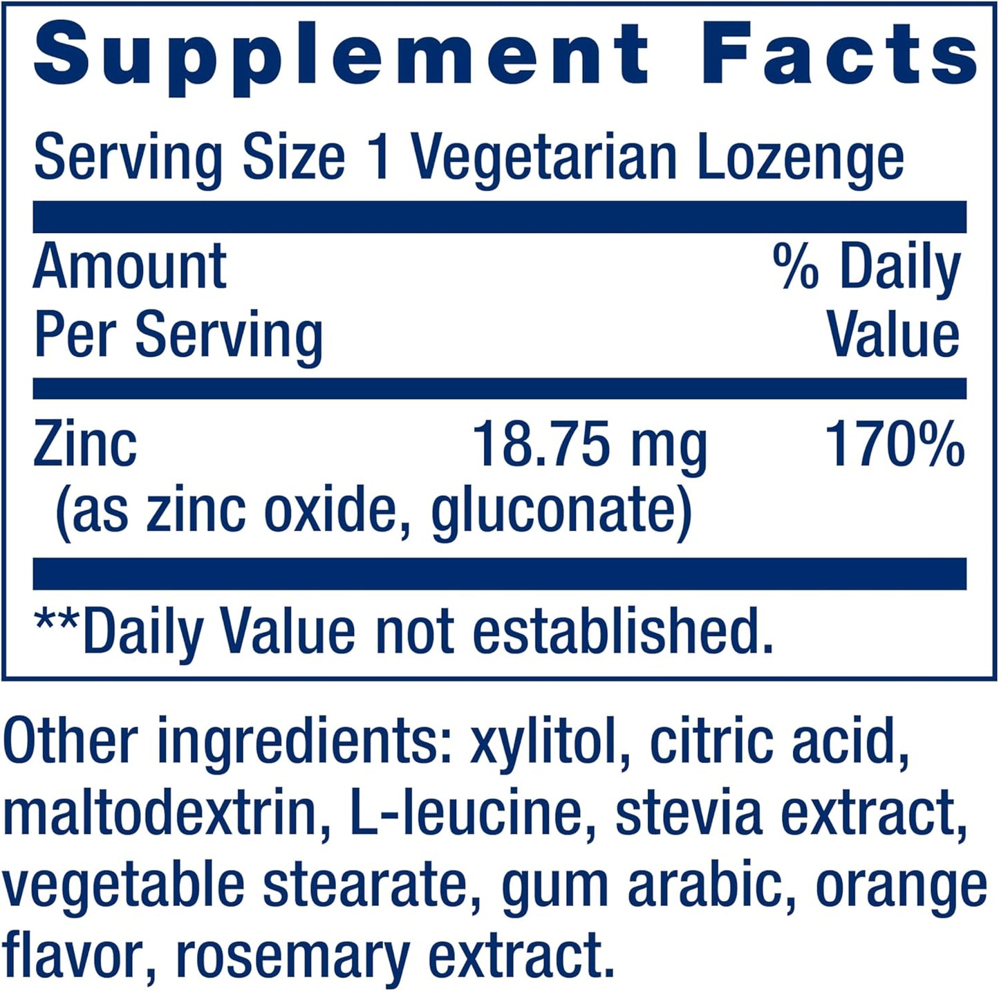 Life Extension Zinc – Citrus-Orange Flavor – 60 Vegetarian Lozenges