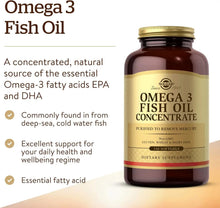 Omega-3 Fish Oil Concentrate, 240 Softgels - Support for Cardiovascular, Joint & Brain Health - Contains EPA & DHA Fatty Acids - Non GMO, Gluten/ Dairy Free - 120 Servings Solgar