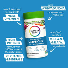 Rainbow Light Multivitamin for Men, Vitamin C, D & Zinc, Probiotics, Men's 'High Potency Immune Support, Non-GMO (60 ct.) Rainbow
