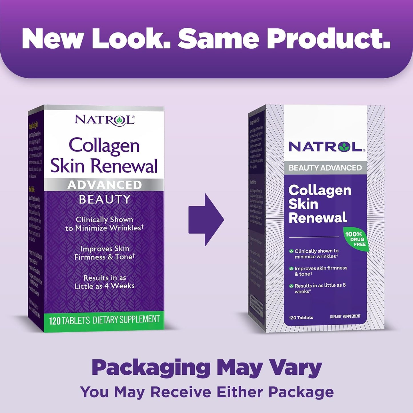 Natrol, Collagen Skin Renewal Tablets, Dietary Supplement, 120 Count
