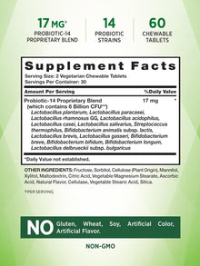 Nature's Truth Probiotic Chewable for Men and Women | 6 Billion CFU | 60 Count | 14 Strains | Berry Flavor | Non-GMO & Gluten Free Nature's Truth