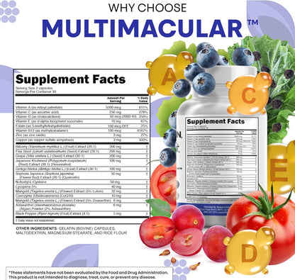 Clean Nutra All-in-1 Eye Vitamins Supplements, 60 Capsules