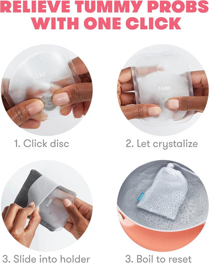 Frida Baby Gas + Colic Heating Pad for Natural Belly Relief | Gentle Heat to Relax + Soothe Bellies | Instant Tummy Warmer | Soothe Colic Discomfort