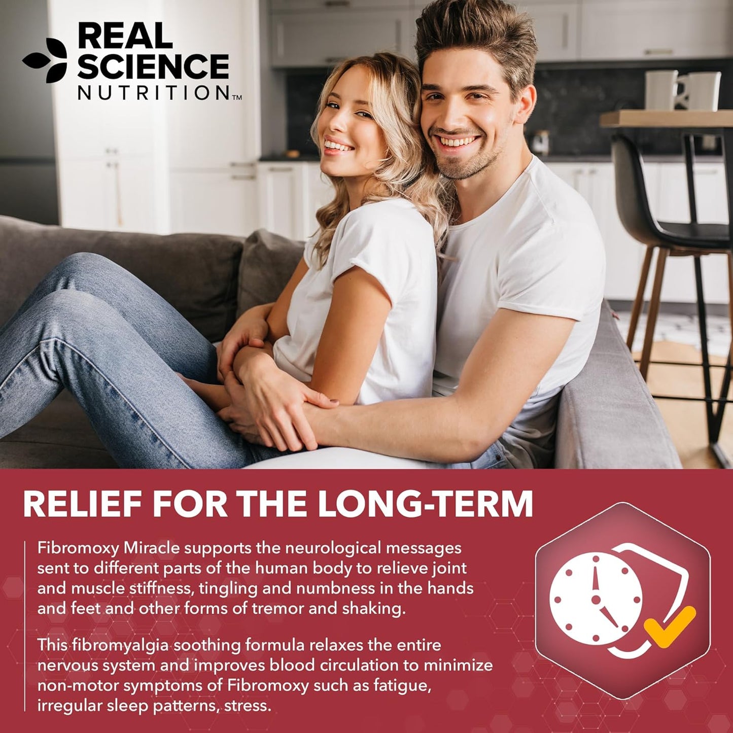 Real Science Nutrition Offers FIBROMOXY Miracle- Relief from Symptoms of Fibromyalgia Including Body Pain and Stiffness, Tenderness, Morning Stiffness, Swelling and Tingling in Extremities.