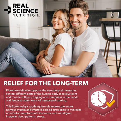 Real Science Nutrition Offers FIBROMOXY Miracle- Relief from Symptoms of Fibromyalgia Including Body Pain and Stiffness, Tenderness, Morning Stiffness, Swelling and Tingling in Extremities.