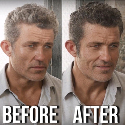 Grooming Black - Darkening Black Hair Gel Made for Men That Tints Gray/White Hair, All Natural Styling Cream NO DYE ADDED, Temporary Color Made in USA