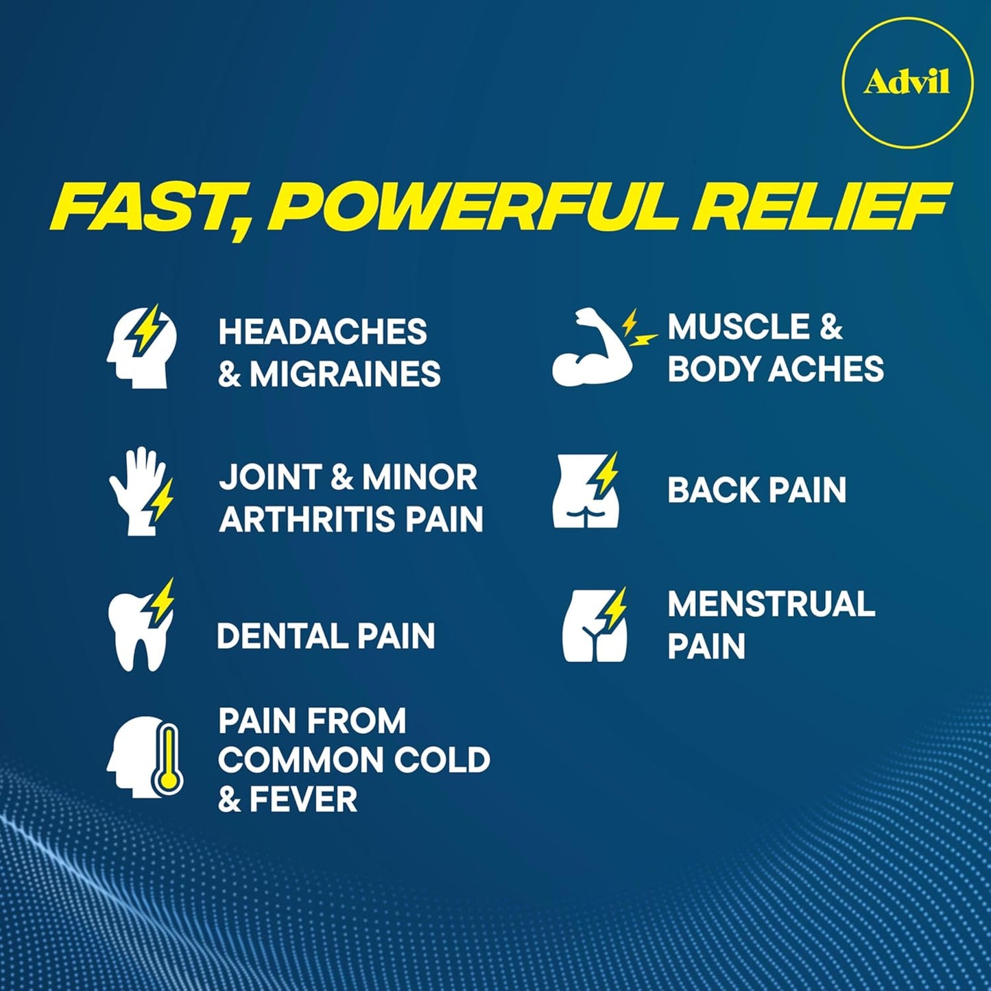 Advil Coated Caplets Pain Reliever and Fever Reducer Ibuprofen 200mg, 24 Count
