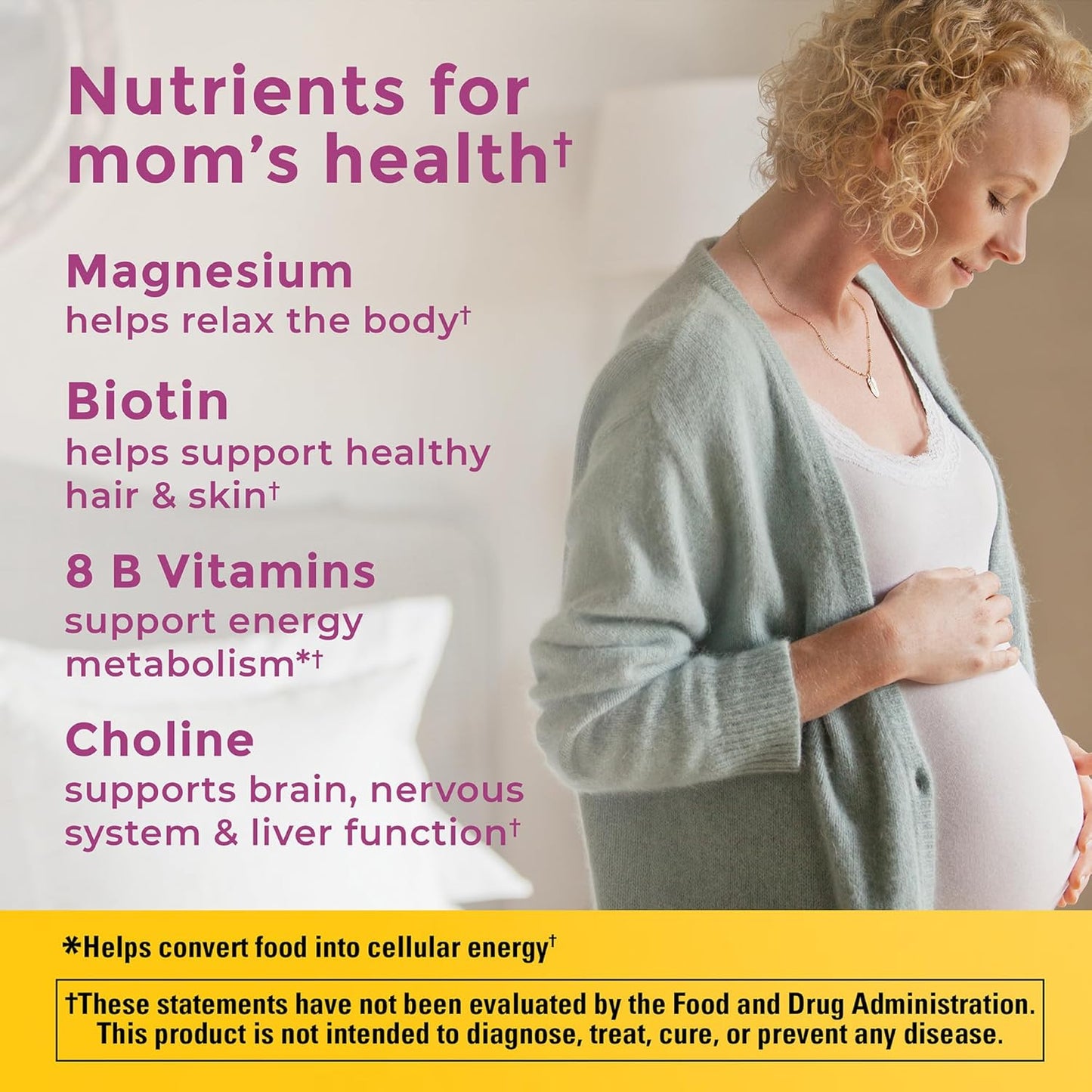 Nature Made Prenatal Vitamin + Choline Capsules, Folic Acid + DHA + Choline, 60 Softgels