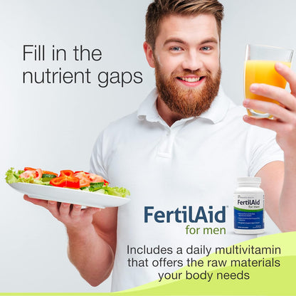 Fairhaven: FertilAid for Men - Male Fertility Supplement - Male Count and Motility Support - Targeted Fertility Ingredients and Men's Vitamin Blend, 90 Capsules, 1 Month Supply